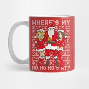 Santa Pimp Where's My Ho's At Christmas Mug